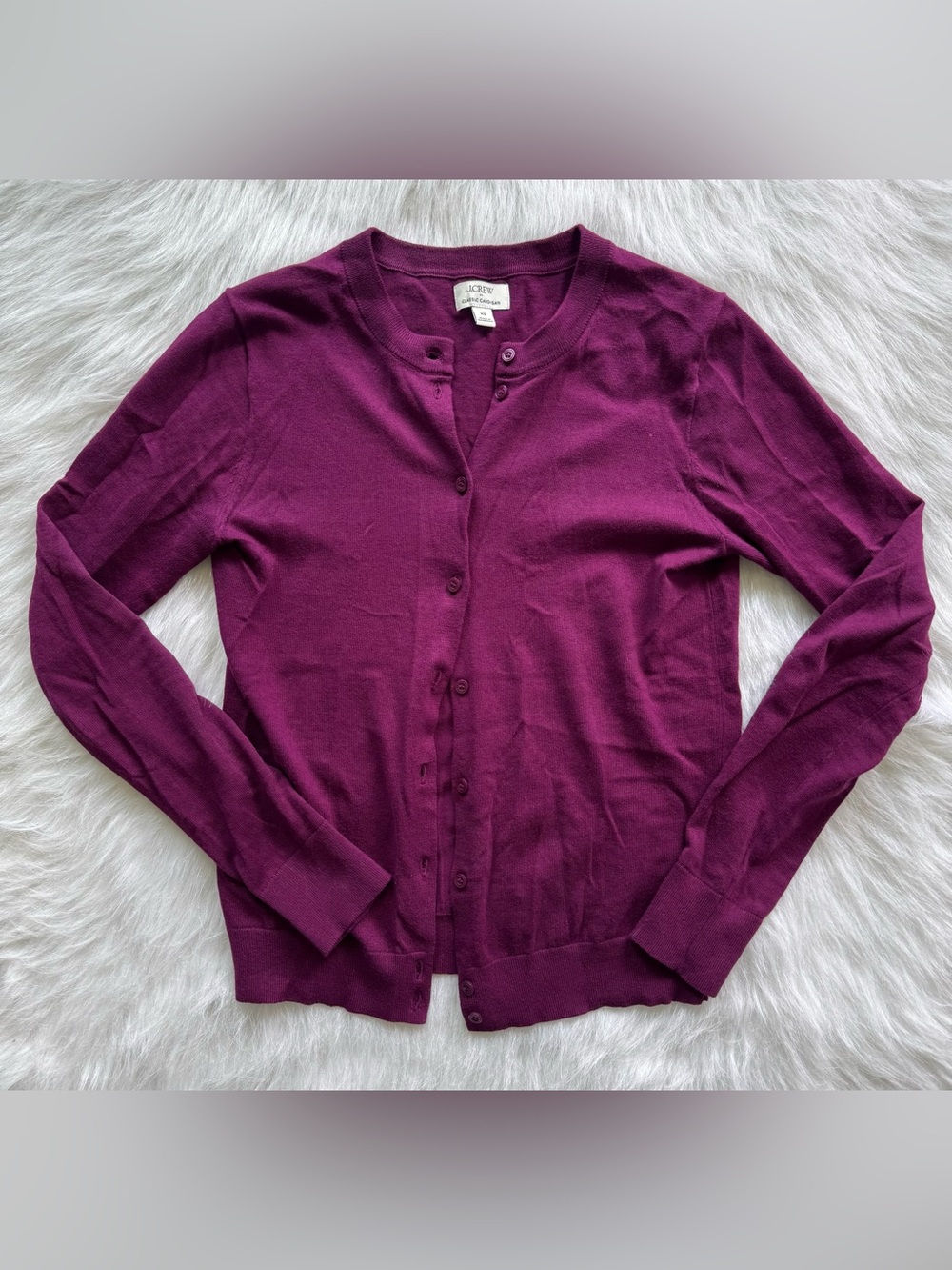 NWOT J. CREW Classic Cardigan 💜💗